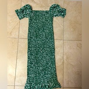Green flower dress - size M- SHEIN